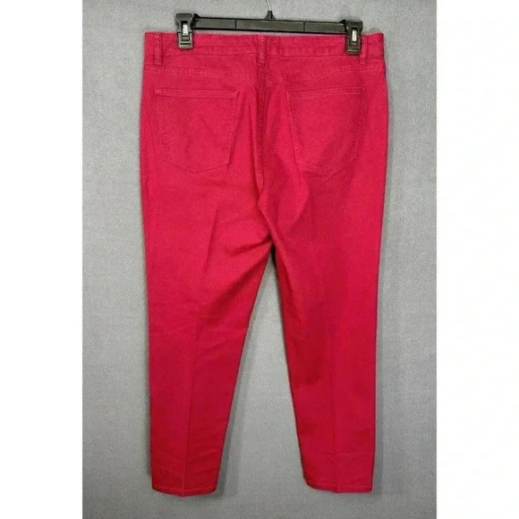 Talbots Heritage Jeans Size 14/32 Red Pink Slim Ankle Stretch Chino Mid Rise - Picture 4 of 11